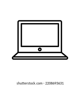 vector thin line laptop icon