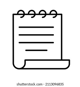 Vector thin line reminder icon