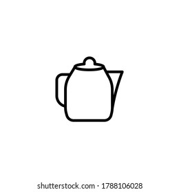 Icono de tetera de línea delgada del vector