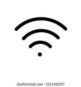 icono wifi de línea delgada vectorial