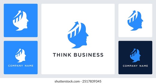 Vetor do modelo de design de logotipo e ícone Think Business