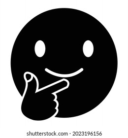 Vector Thinking Glyph Icon Design
