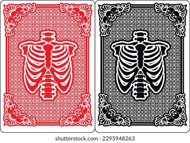 vector, thorax, backdrop of Playing card 