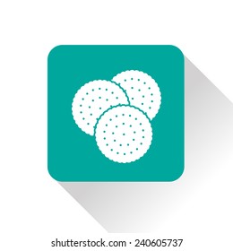 Vector three biscuits icon. Food icon. Eps10