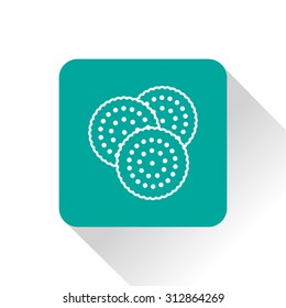 Vector three biscuits icon. Food icon. Eps10
