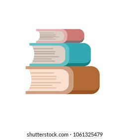 Vector Three books icon.