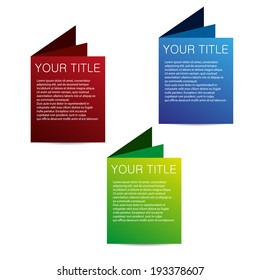 vector three color tags