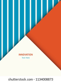 vector three colors paper style background for brochure banner or publication