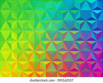 Vector three dimensional special effect. Optical illusion of 3d. Pattern with polygonal tiles. Abstract vector 3d effect. Illusion of gradient effect. EPS10. Low poly pattern. Geometric background