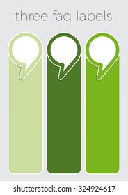 Vector three faq labels