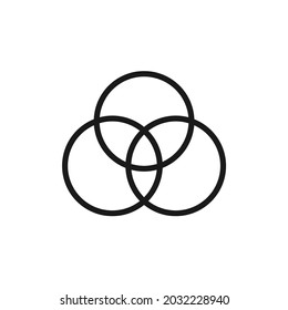 Vector Of Three Interlocking Circles