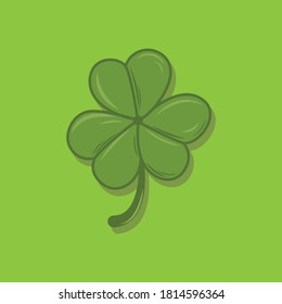 Vector three leaf clover design with fresh green color