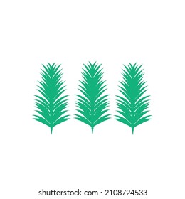 vector de tres frondas de palma, para logotipo o símbolo