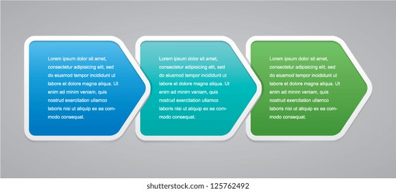 Vector of Three Step Boxes