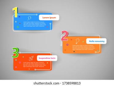 Vector three steps infographic template