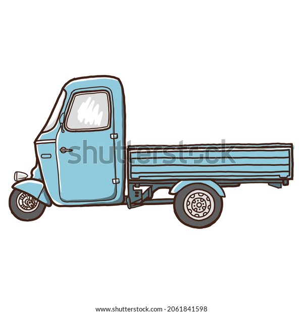 Vector Three Wheeler Delivery Tricycle Vector Stock Vector (Royalty ...