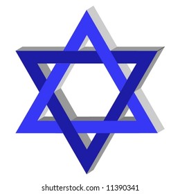 Vector of a three-dimensional Star of David