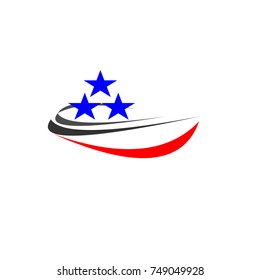 vector three-star boat