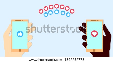 Vector. Thumb Up Blue Icons Abstract Illustration. Design Elements for Web, Internet, App, Analytics, Promotion, Marketing, SMM, CEO, Business