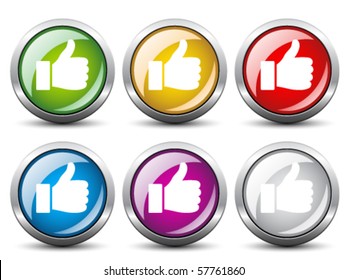 Vector thumb up buttons