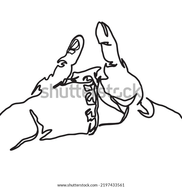 Vector Thumb Fight Finger Battle Stock Vector (Royalty Free) 2197433561 ...