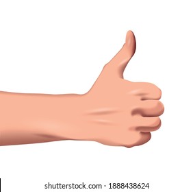 Vector thumb in gradient style