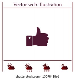Vector thumb up icon