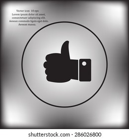 Vector thumb up icon
