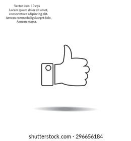 Vector thumb up icon