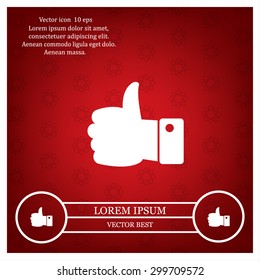Vector thumb up icon