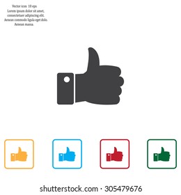 Vector thumb up icon