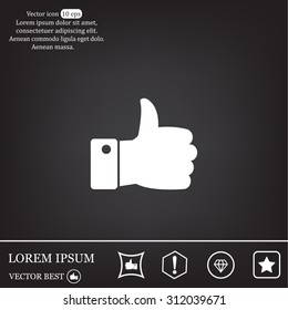 Vector thumb up icon