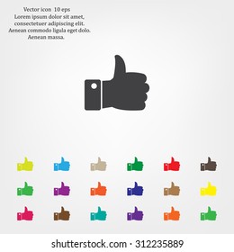 Vector thumb up icon