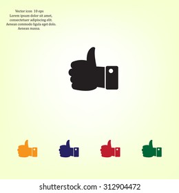 Vector thumb up icon
