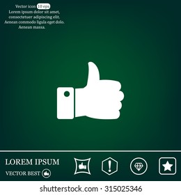 Vector thumb up icon