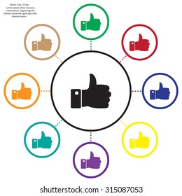 Vector thumb up icon