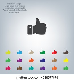 Vector thumb up icon