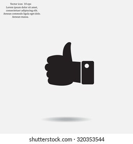 Vector thumb up icon