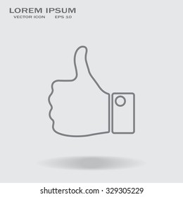 Vector thumb up icon