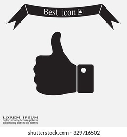 Vector thumb up icon