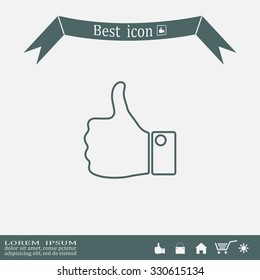 Vector thumb up icon