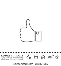 Vector thumb up icon