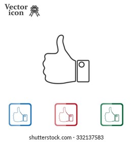 Vector thumb up icon