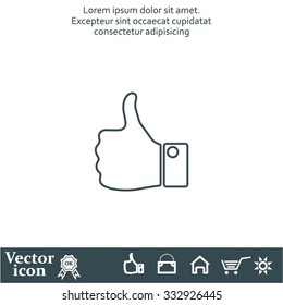 Vector thumb up icon