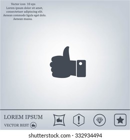 Vector thumb up icon