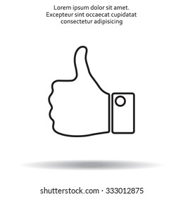 Vector thumb up icon
