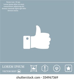Vector thumb up icon