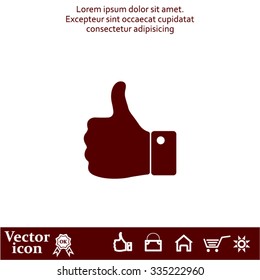 Vector thumb up icon