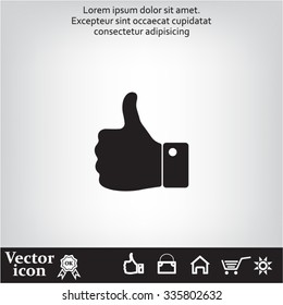 Vector thumb up icon
