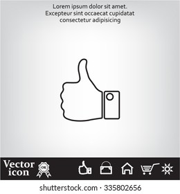 Vector thumb up icon